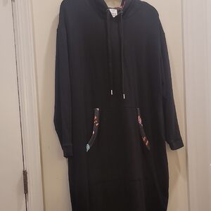 Bar III Black Hoodie with Vibrant Accents